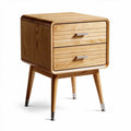 Comodino in legno con due cassetti per camera da letto – 40 x 40 x 50 cm