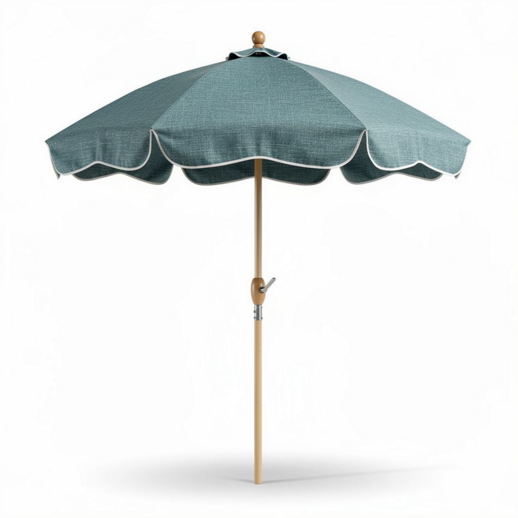 Ombrellone da giardino in tessuto impermeabile con struttura in legno – 180 x 180 x 250 cm