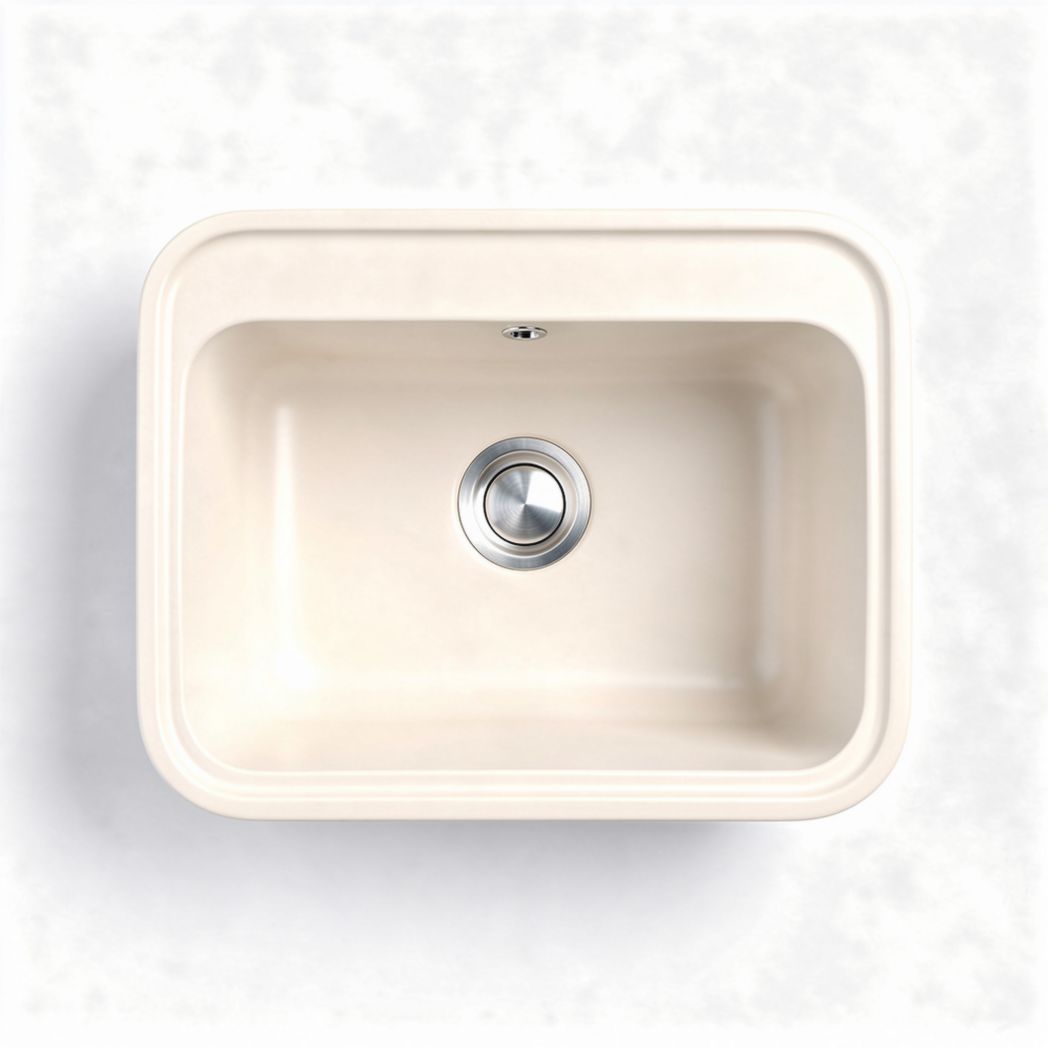 Lavello da cucina in ceramica per installazione a incasso – 60 x 45 x 25 cm