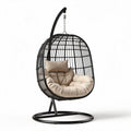 Sedia a dondolo sospesa in rattan per giardino – 100 x 80 x 130 cm